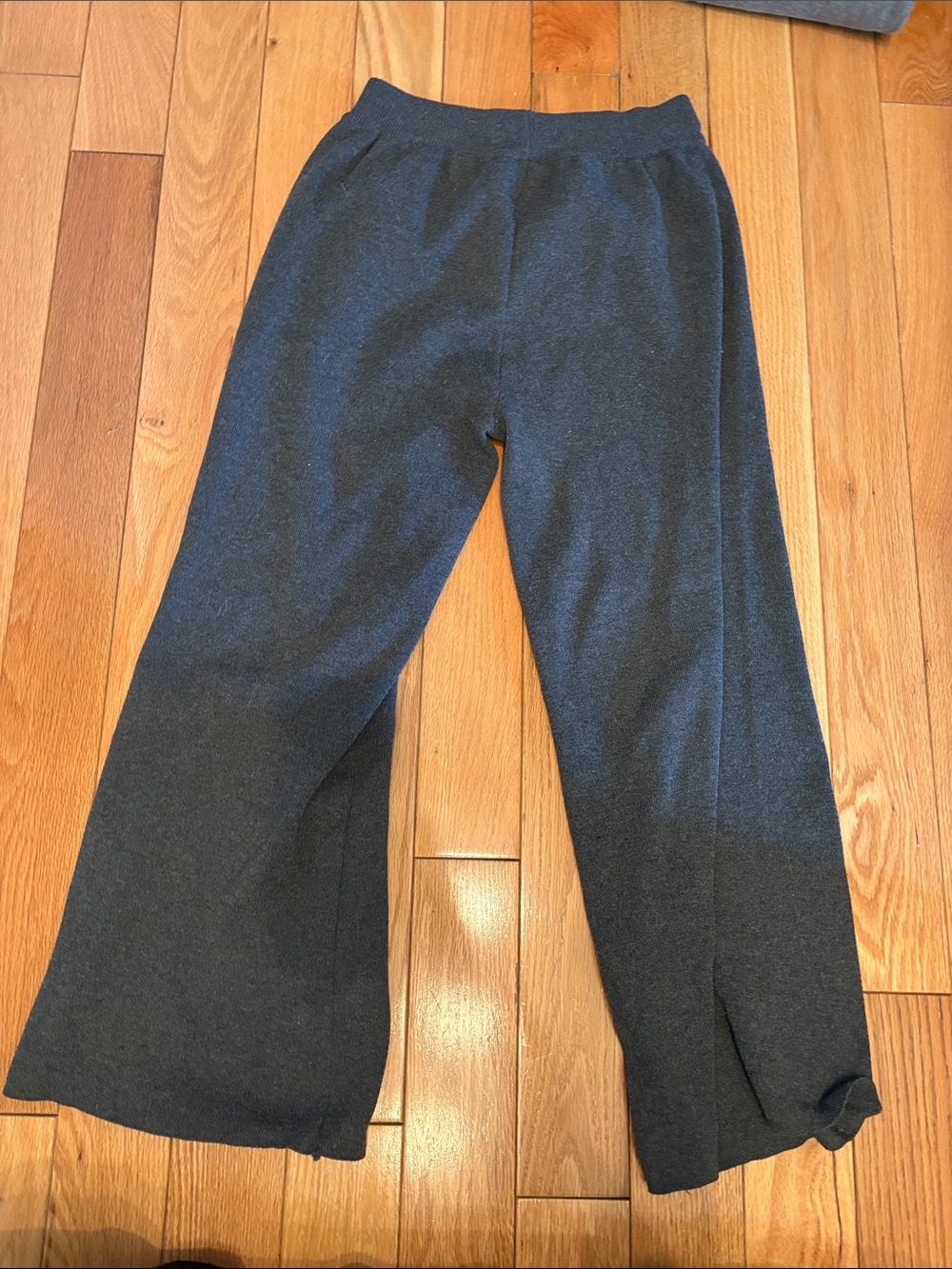 Kids Wide-Leg Knit Pants - Dark Gray